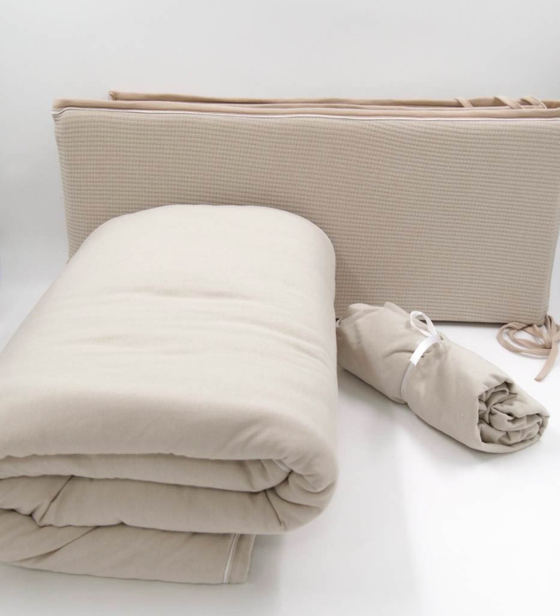 סט חורף מלא למיטת תינוק | וופל ג'רסי נס קפה