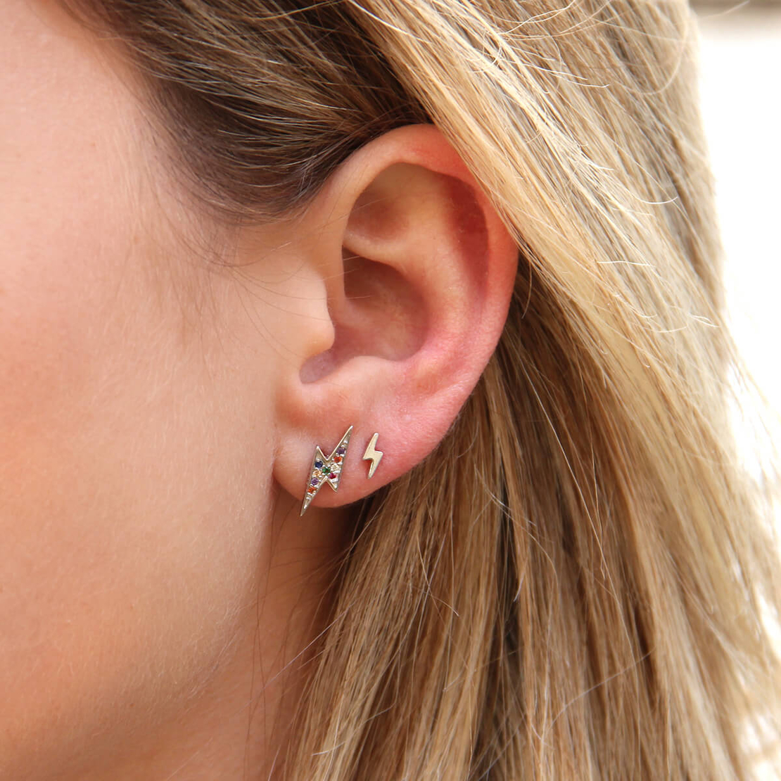 עגילי ברק מיני - כסף 925 