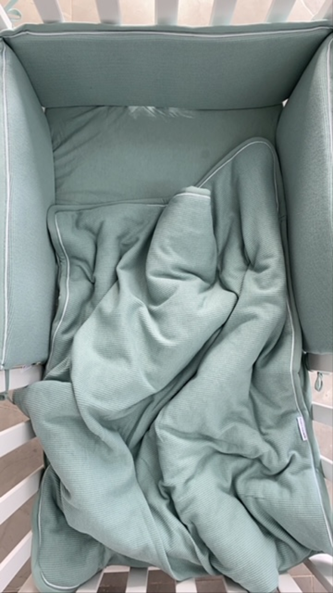 שמיכת SOFT לעריסה | מנטה וופל