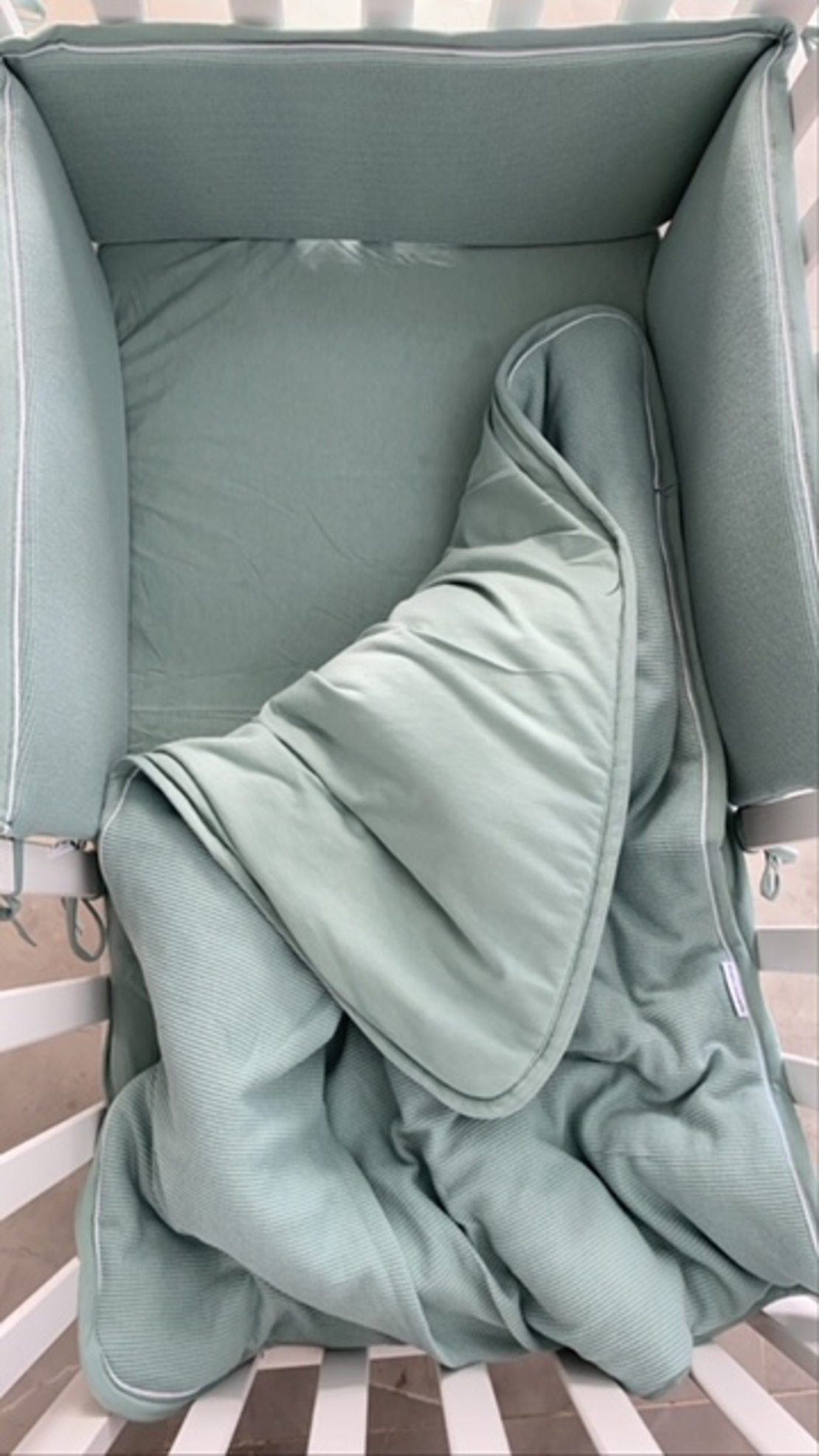 שמיכת SOFT לעריסה | מנטה וופל