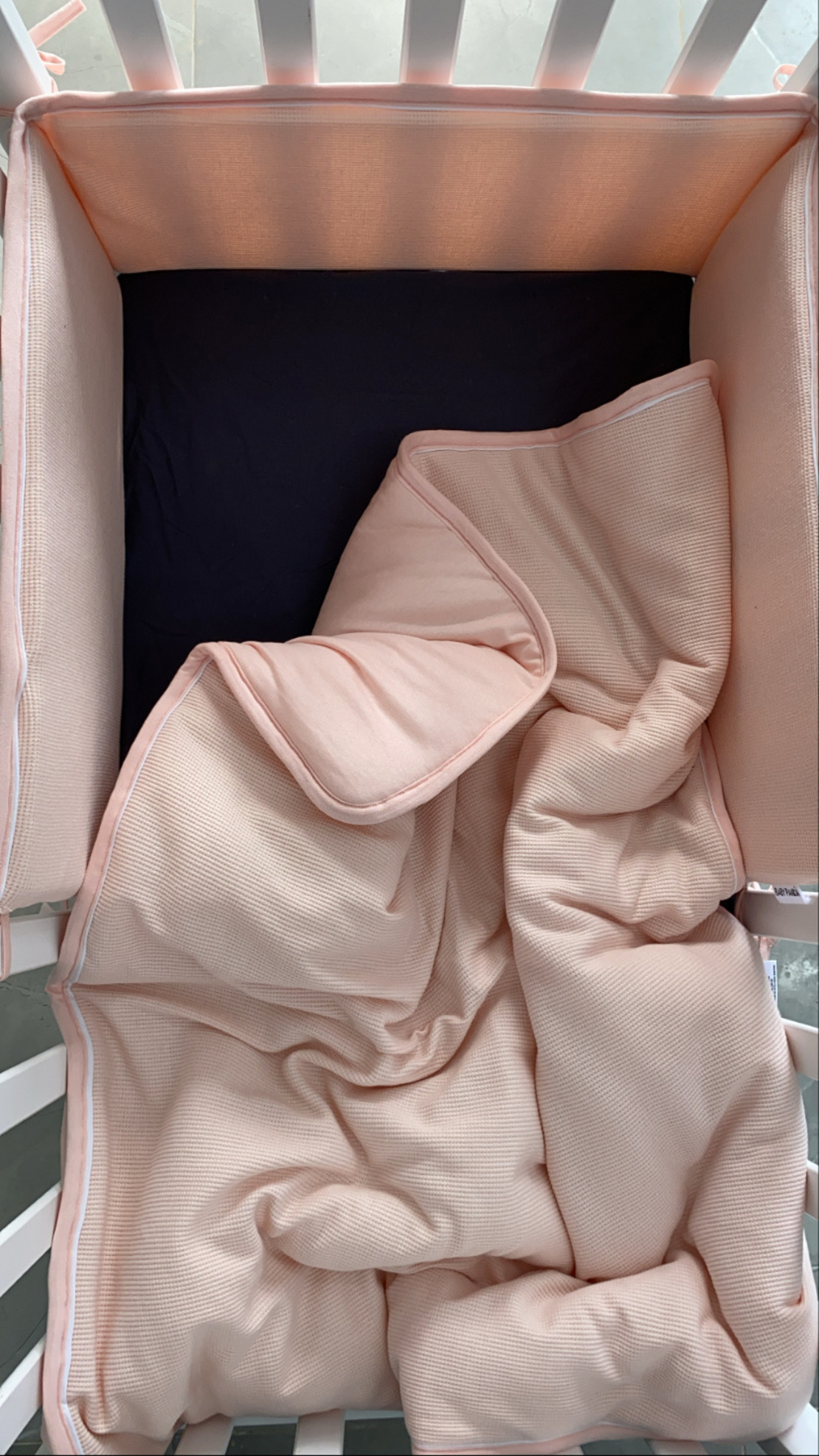 שמיכת SOFT לעריסה | ורוד בייבי וופל