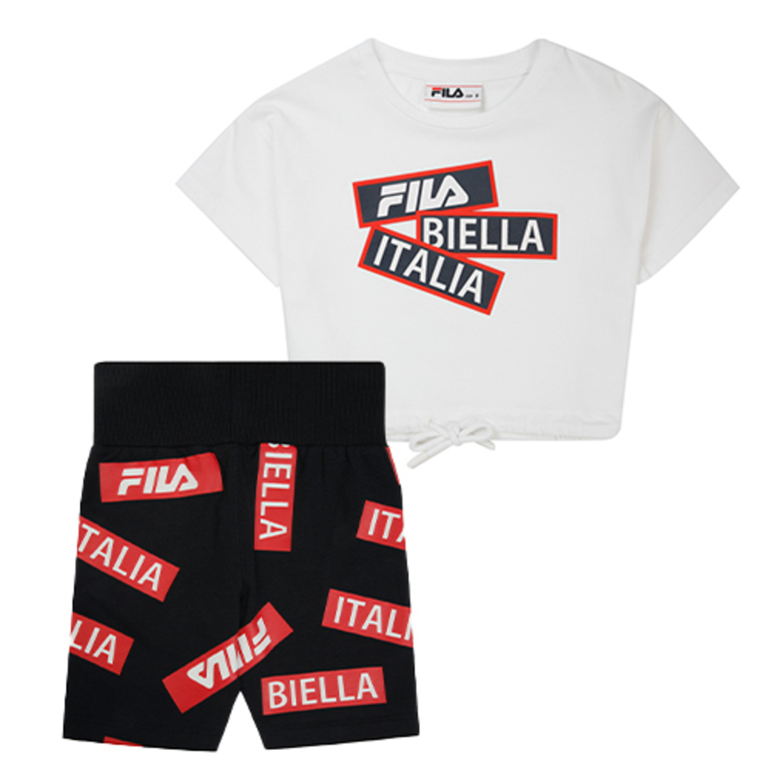 חליפת FILA לילדות (מידות 2-16 שנים) לוגו באמצע