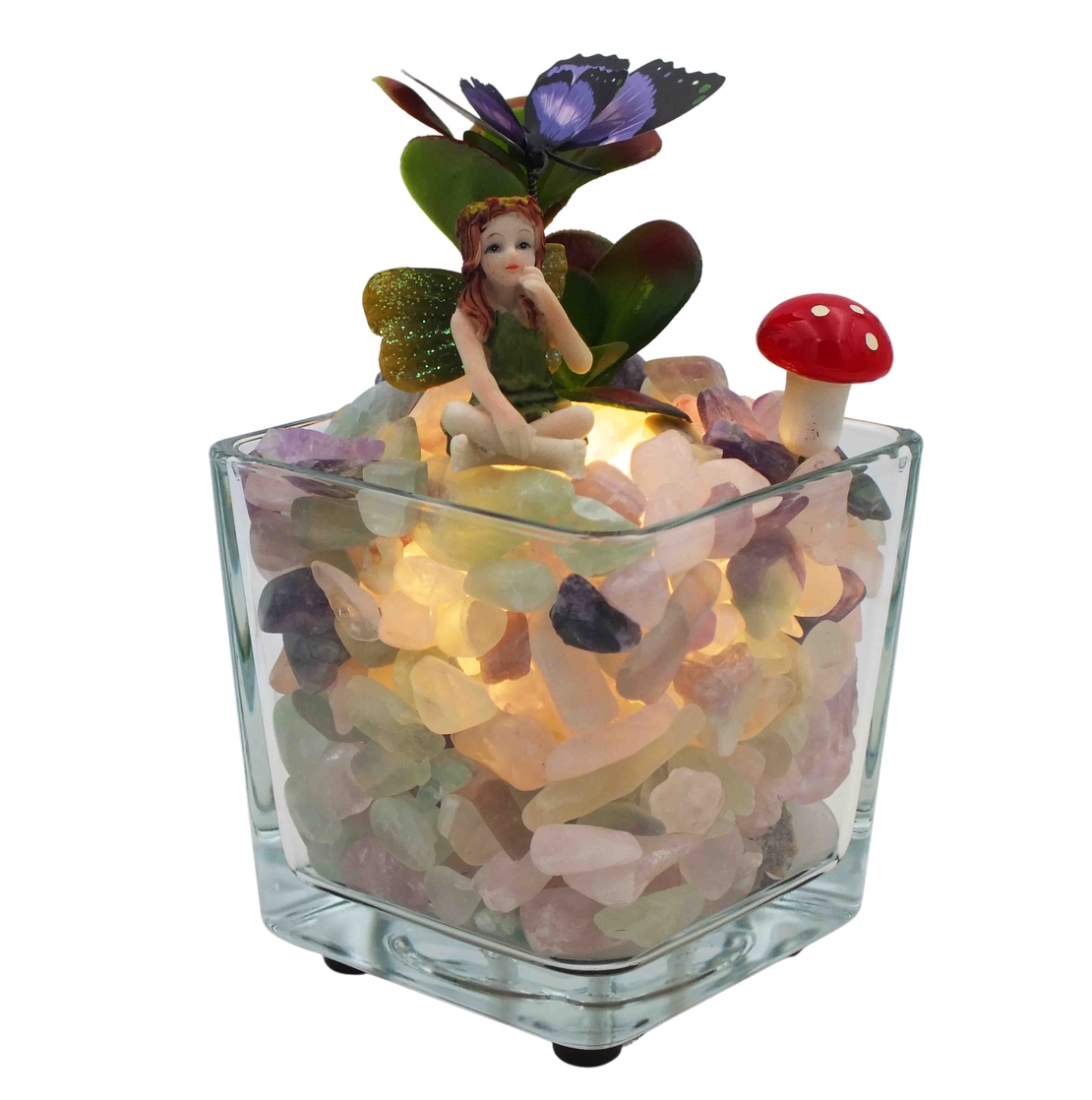 מנורת קריסטלים זכוכית מרובעת פלורייט