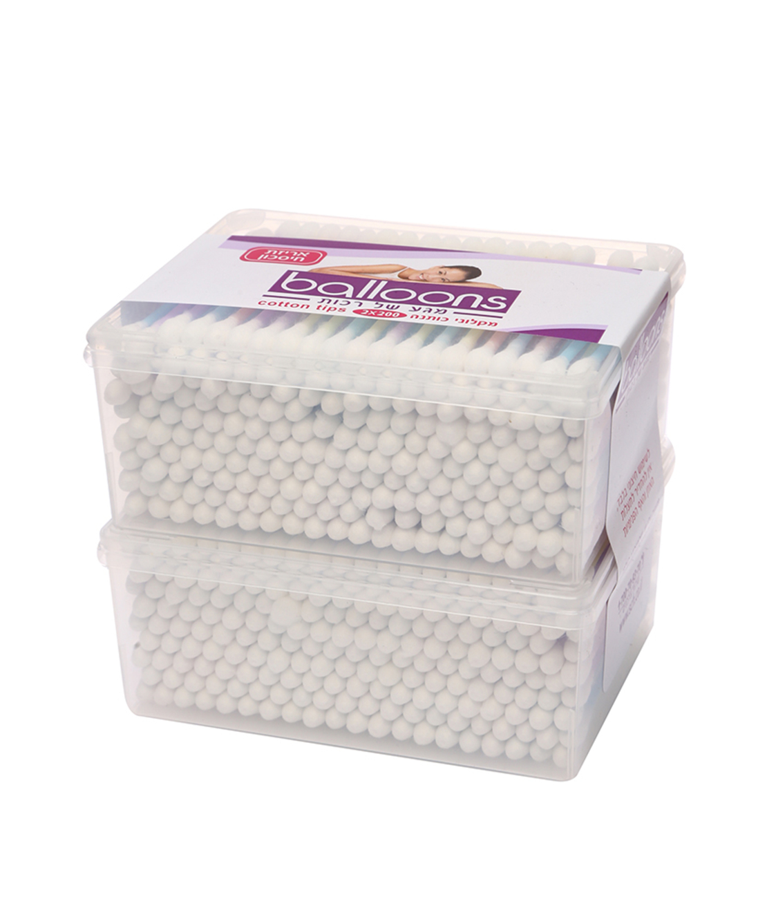 בלונס מקלוני כותנה 2* 200 יח'