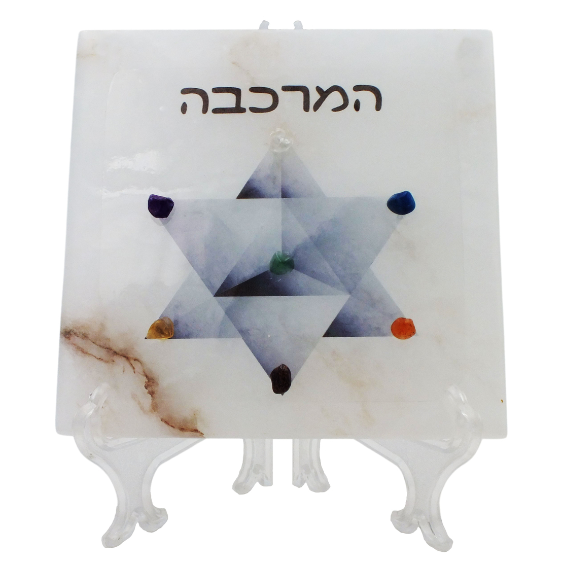 אריח סלנייט מרובע עם סמל 