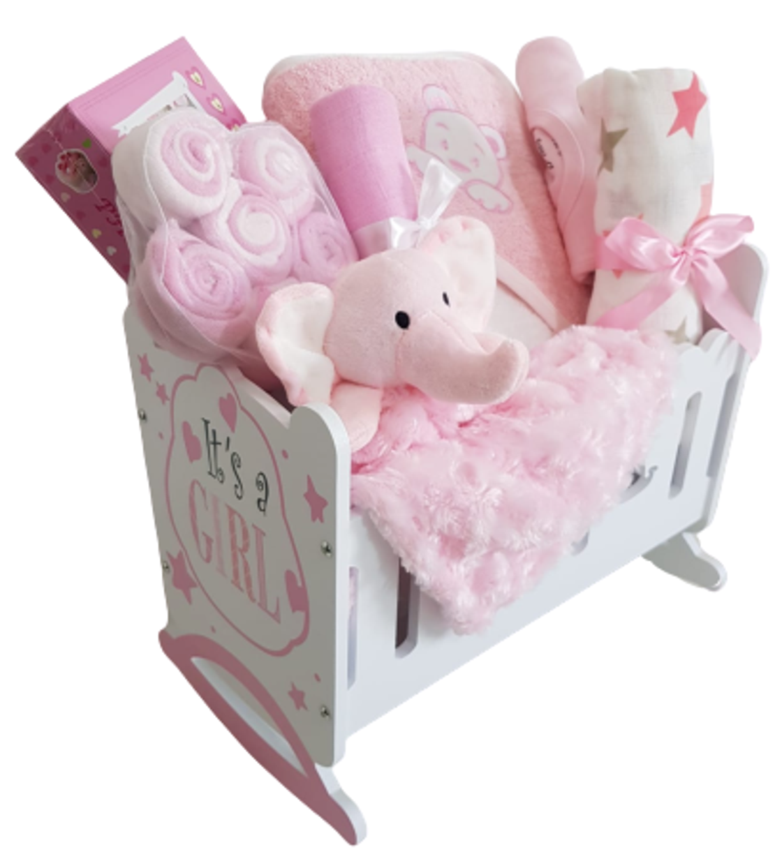 עריסה מעץ - it's a girl