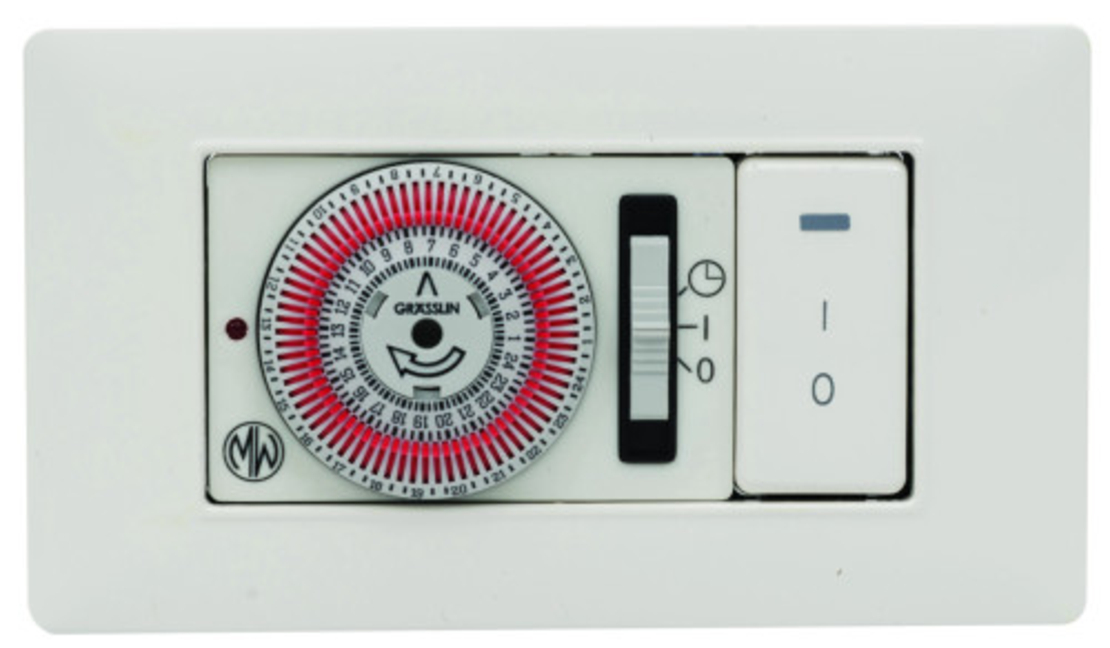 שעון לדוד עם מפסק לקופסא 4 מקום 