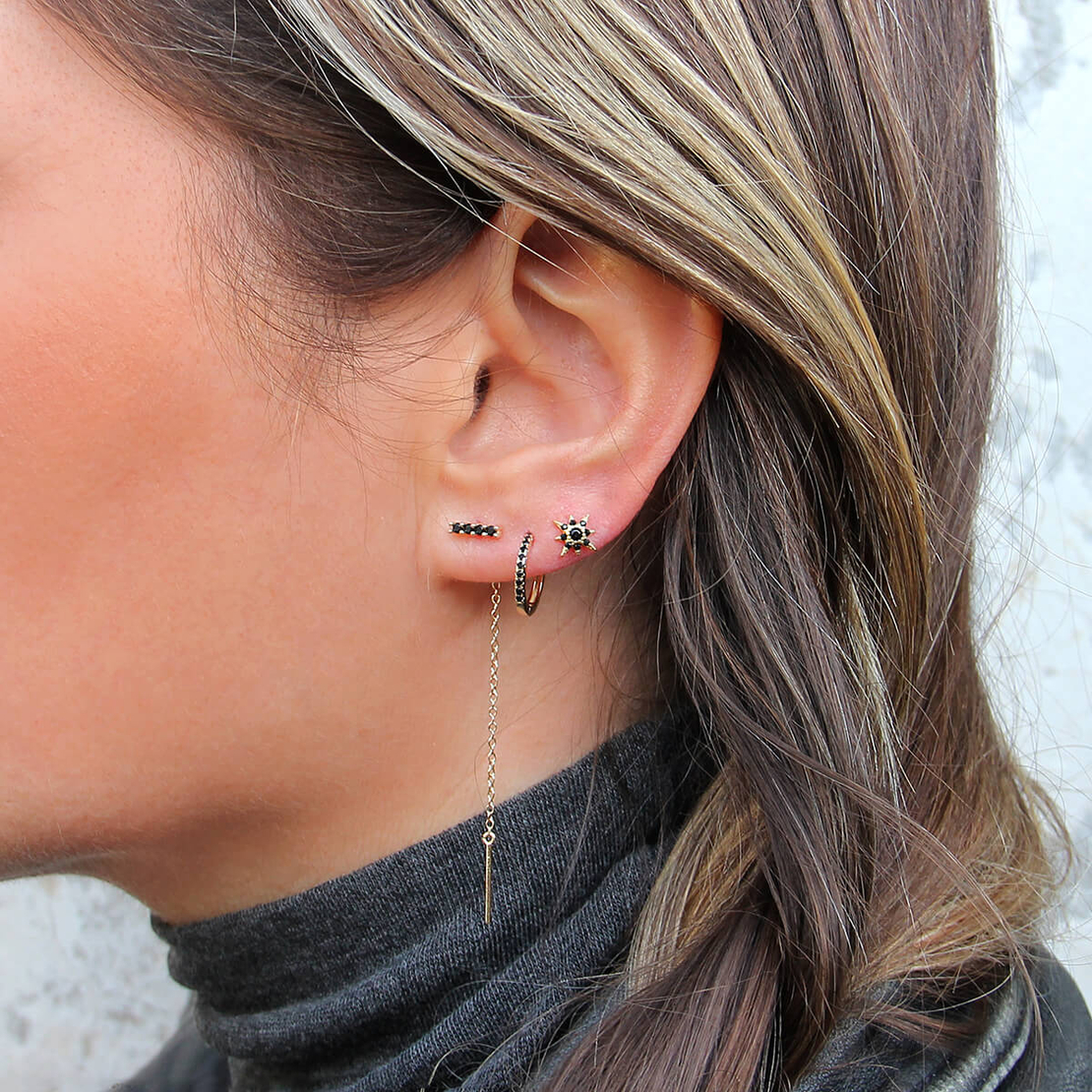 קומבינציית עגילים - COLETTE - כסף 925 בציפוי זהב מיקרוני 