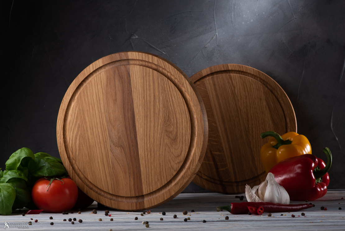 מגש לפיצה אישית מעץ אלון !! M 30 ס