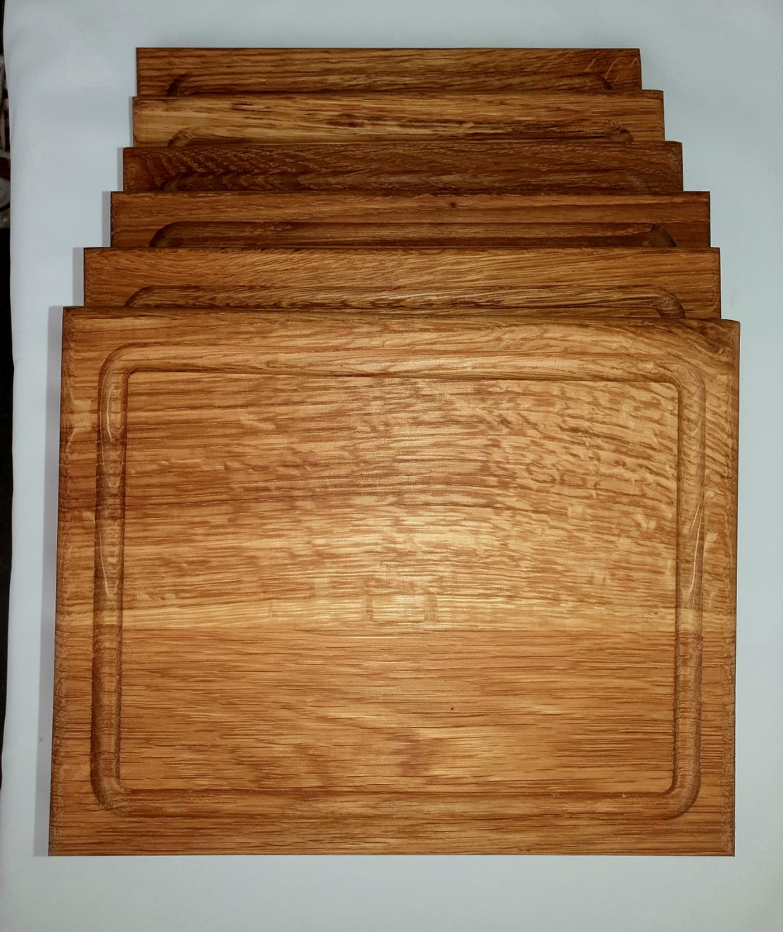 שישית צלחות עץ לסטייק / בשרים 20*25*2 ס