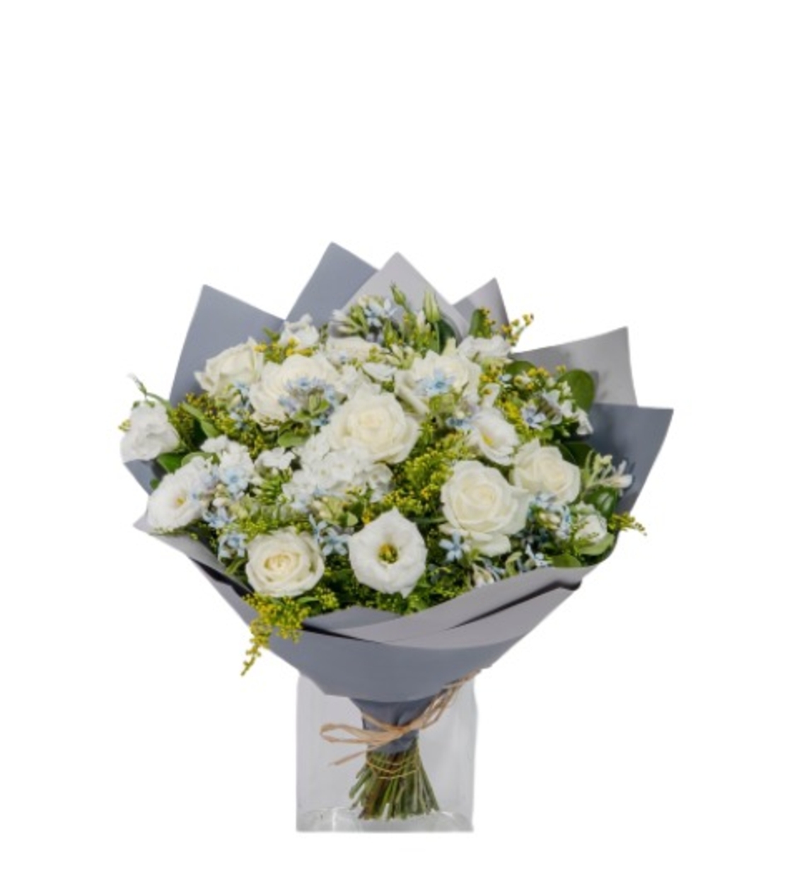 זר פרחים חלבי