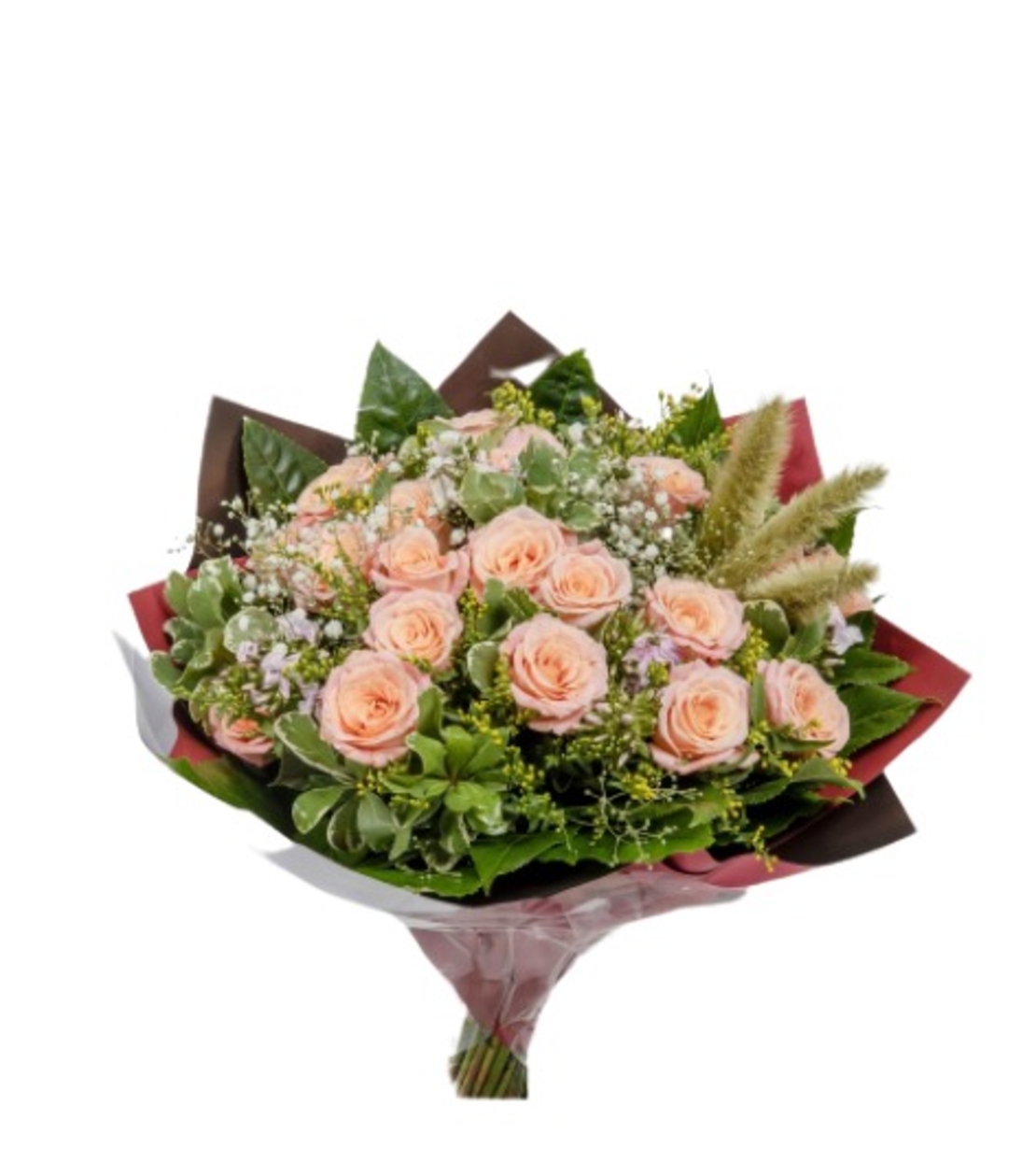 זר ורדים אפרסק