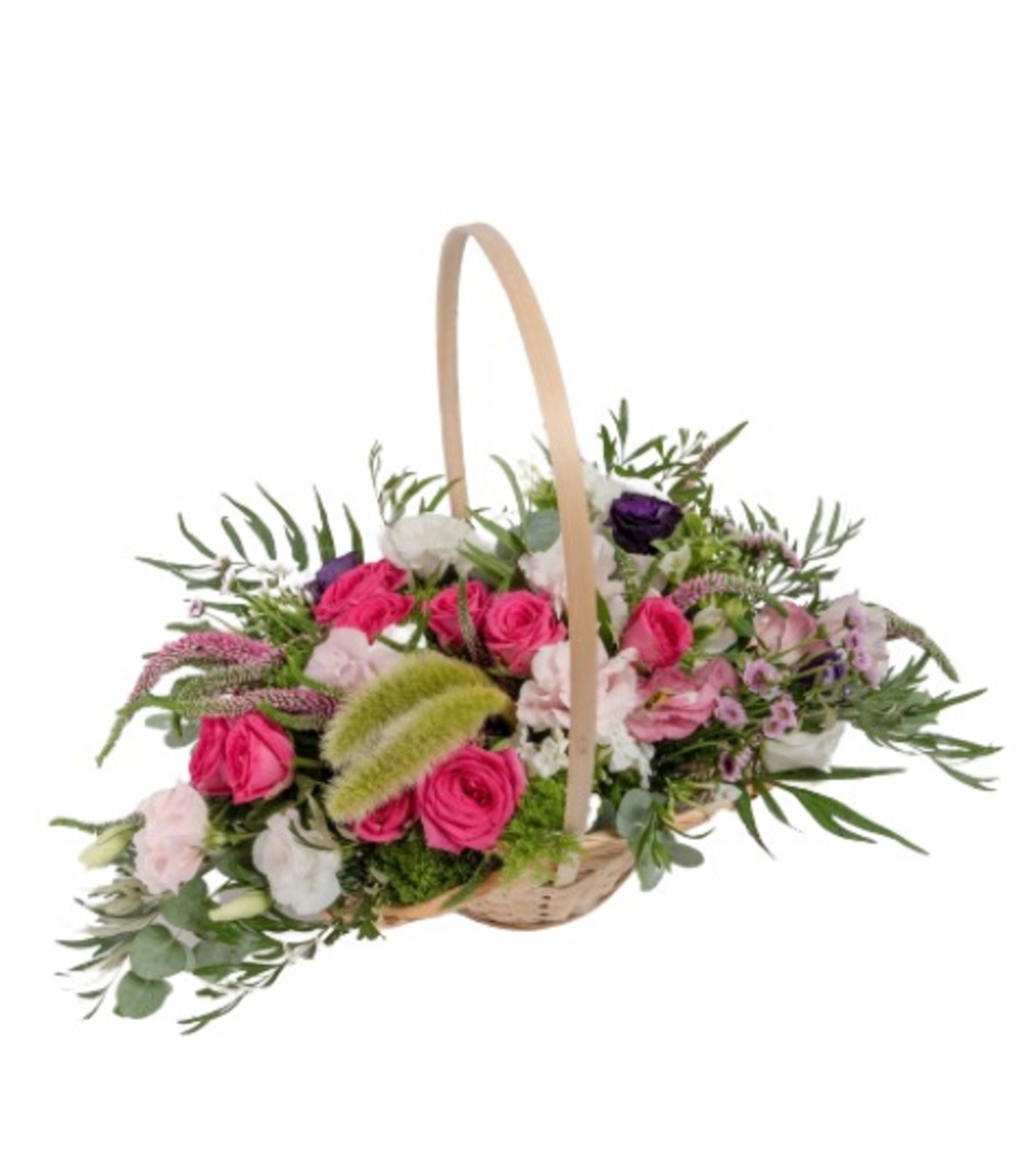 סידור ורוד בסלסלה