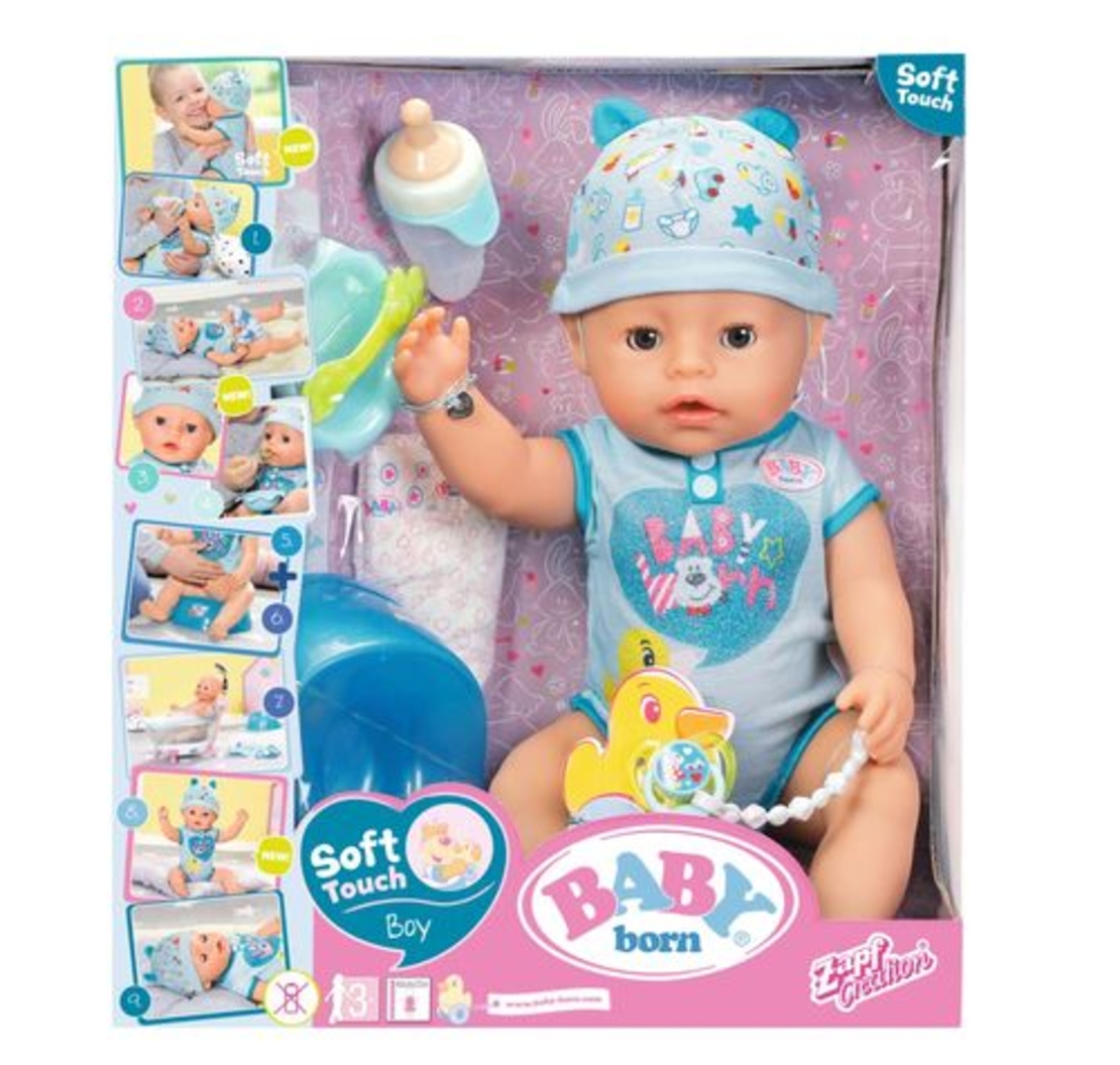 בובת בייבי בורן אינטראקטיבי - בן בגרסה רכה 43 ס