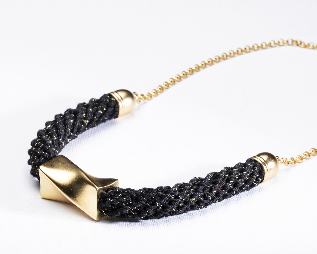 Black & Gold Necklace - Bat-Sheva  