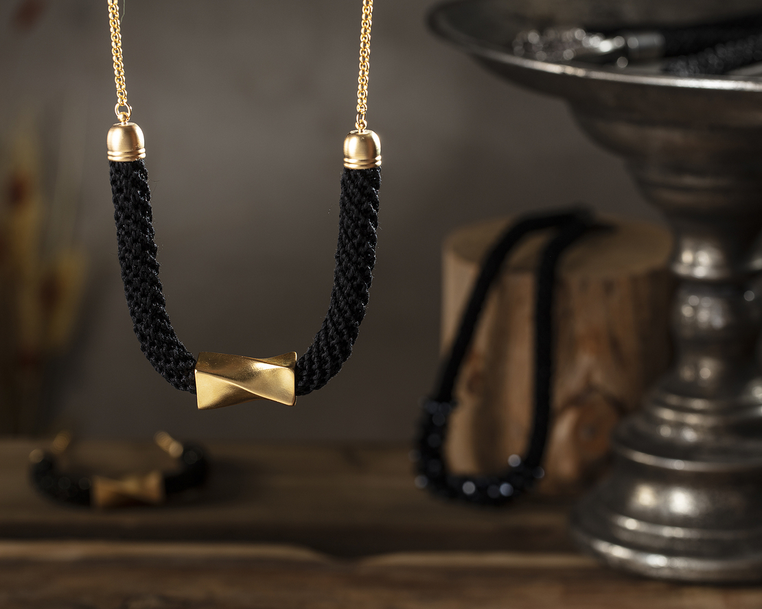 Black & Gold Necklace - Bat-Sheva  