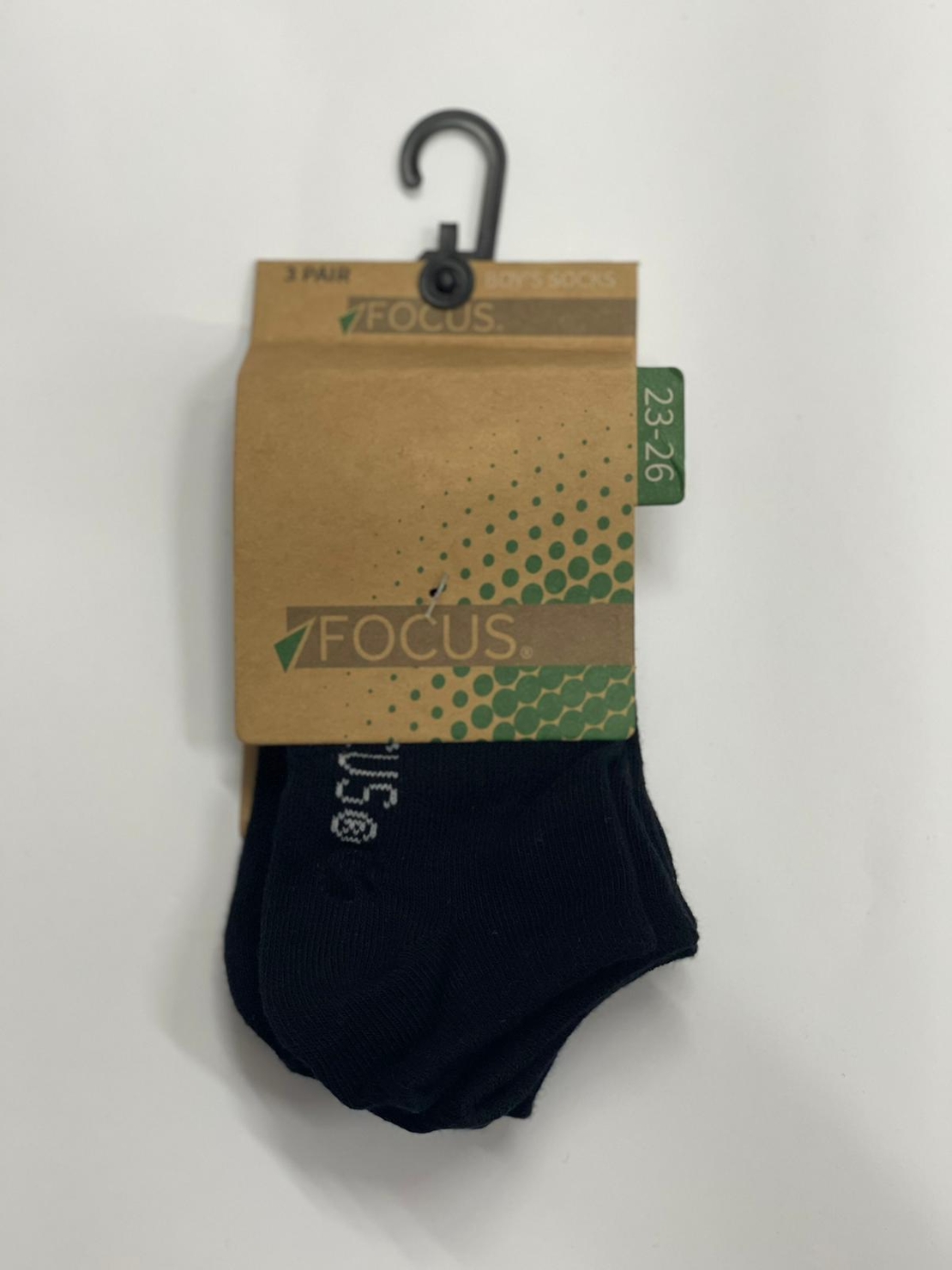 גרבי עקבית בנים 3 (שחור)