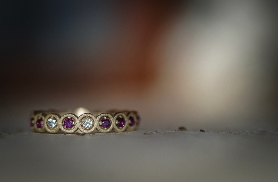 טבעת רובי יהלום