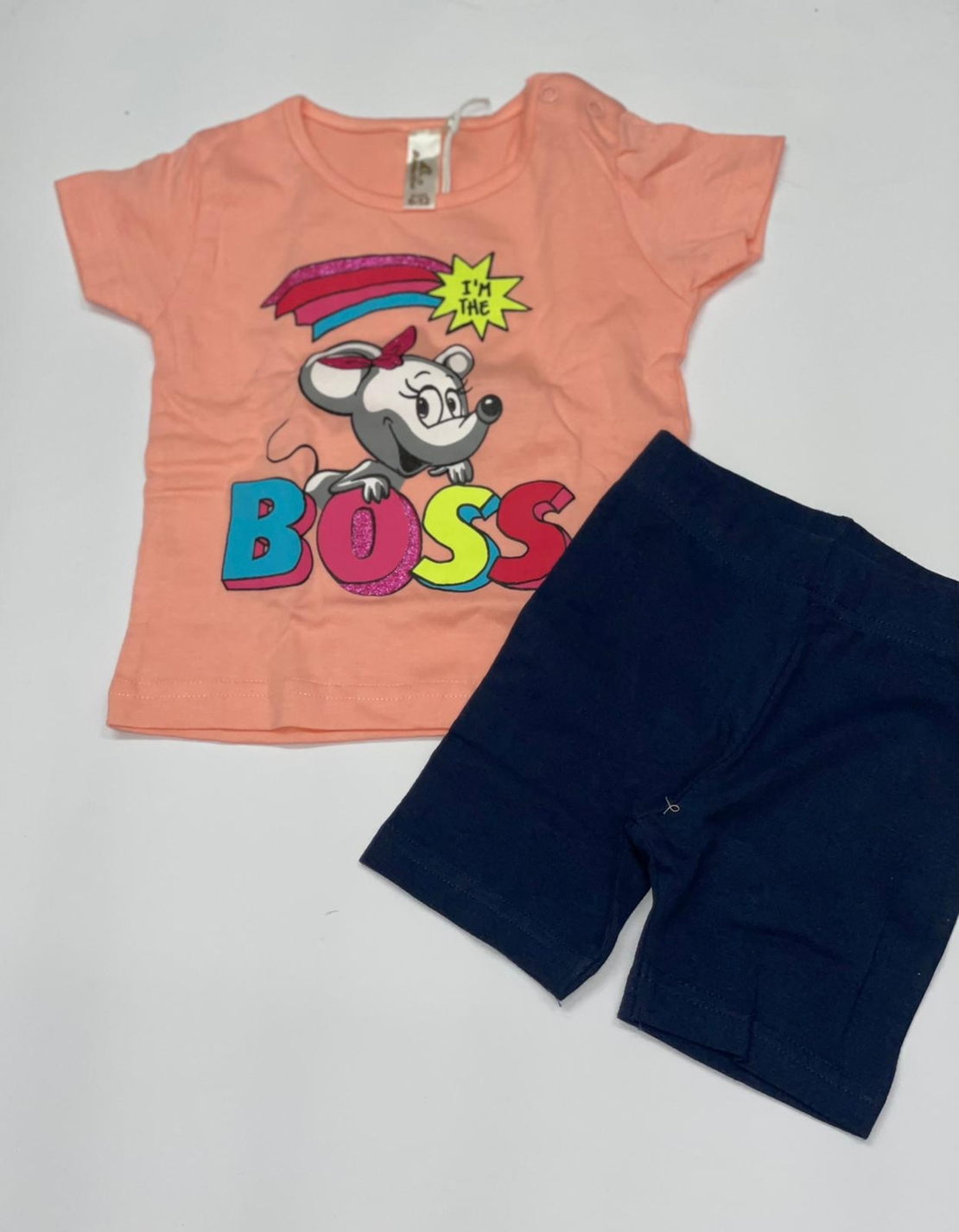 חליפה בייבי בנות כתום\ורוד\אדום 