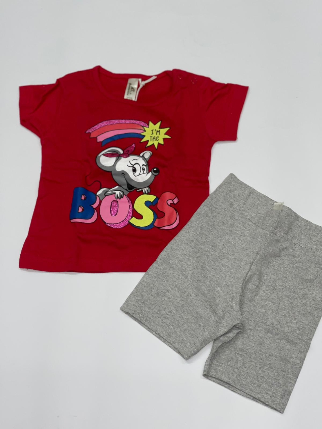 חליפה בייבי בנות כתום\ורוד\אדום 