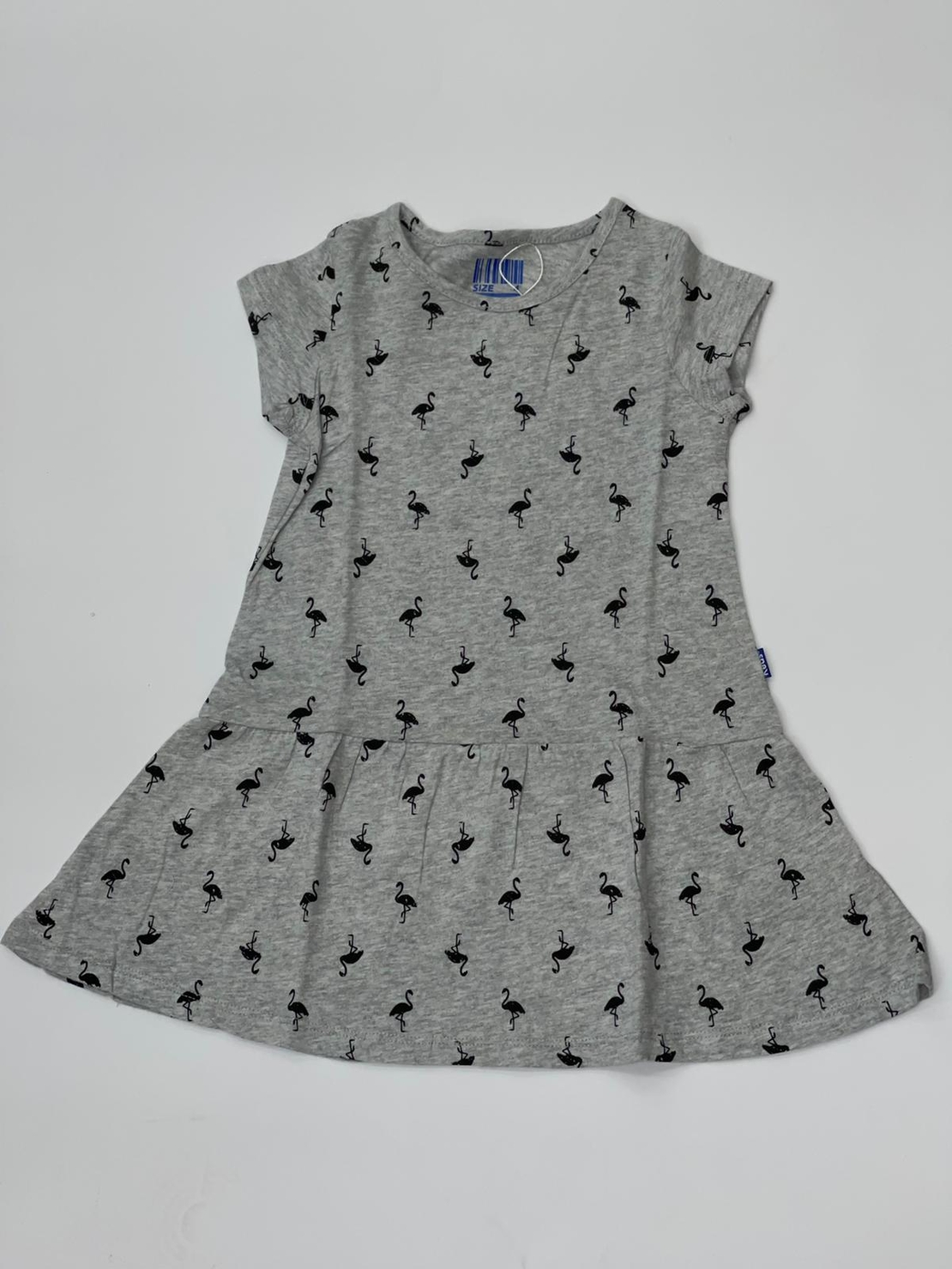 שמלה בנות 4-12 שחור\אפור 