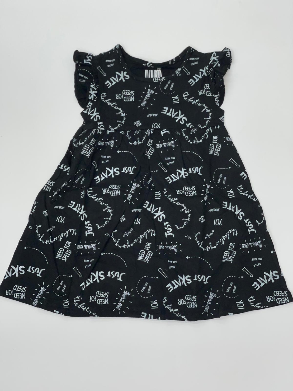 שמלה בנות 4-12 שחור\ורוד