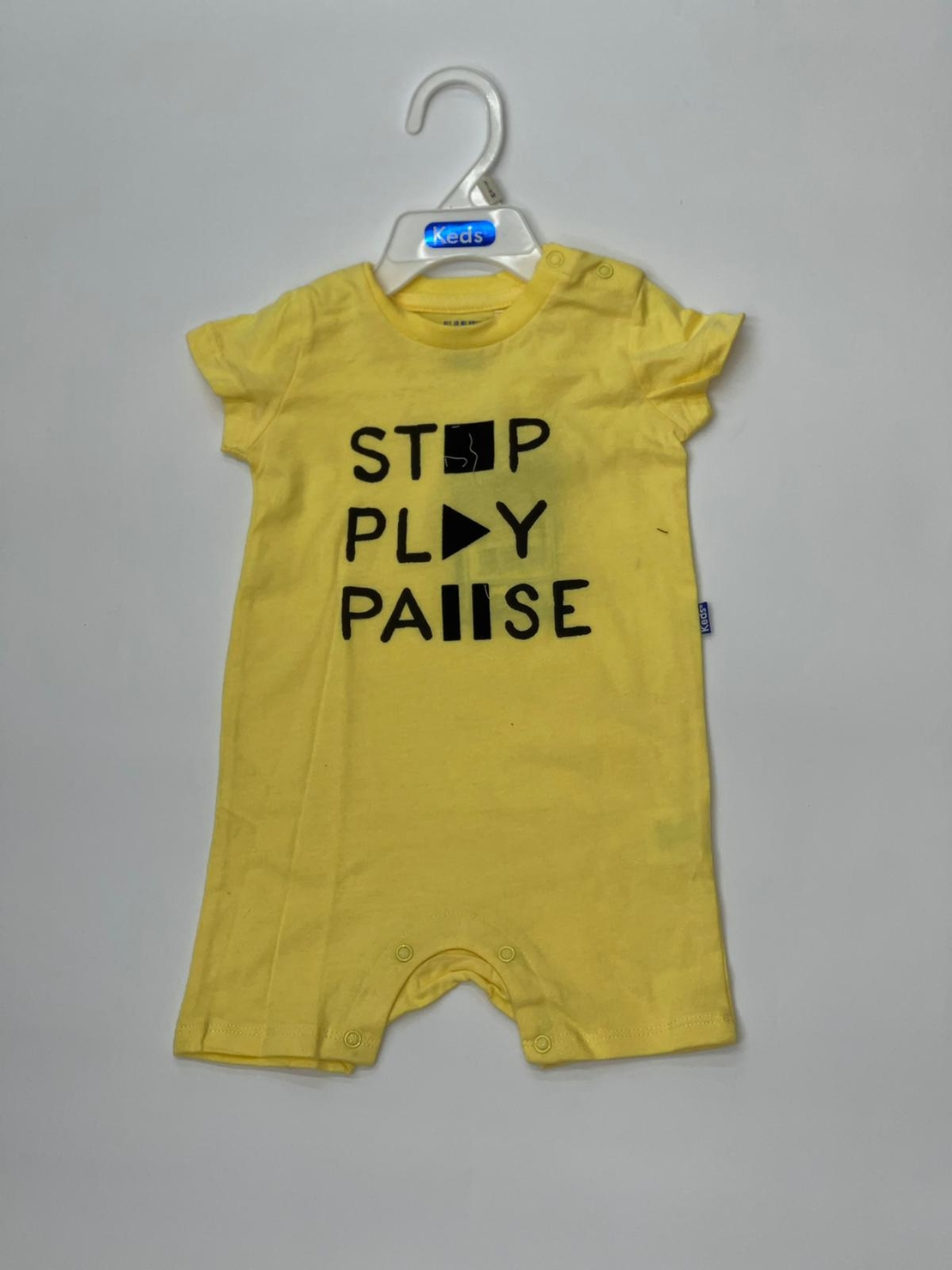 אוברול בייבי בנים 3M-24M כחול\צהוב 