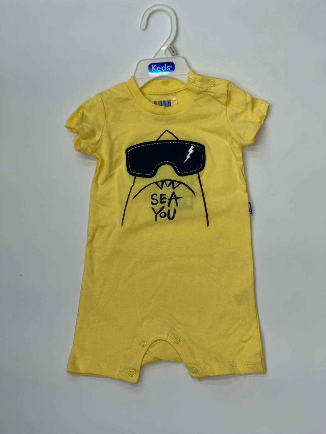 אוברול בייבי בנים 3M-24M צהוב\שחור 