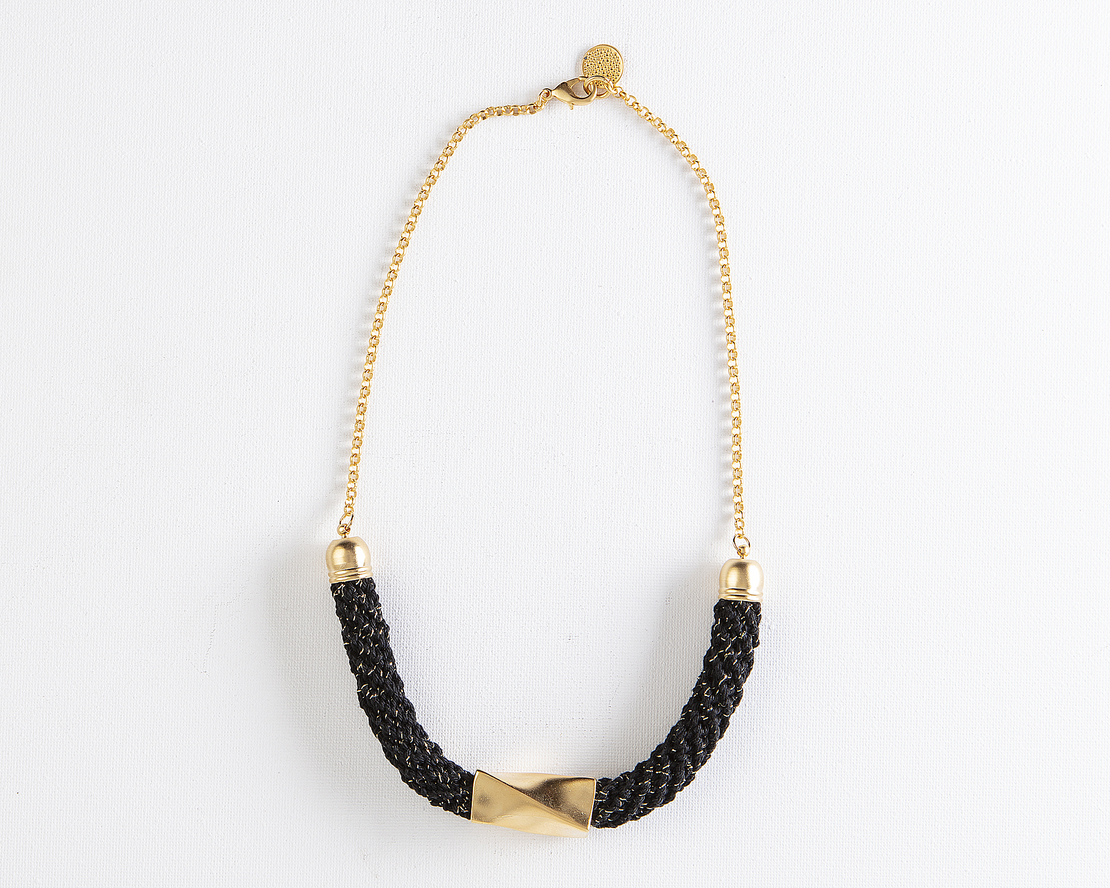 black & gold necklace | bat sheva