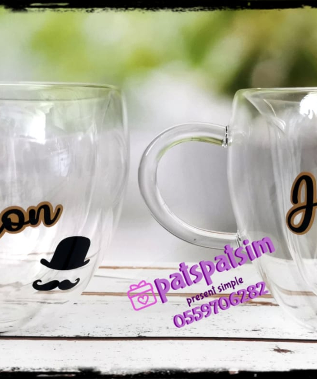 ספל קפה דופן כפולה עם הקדשה