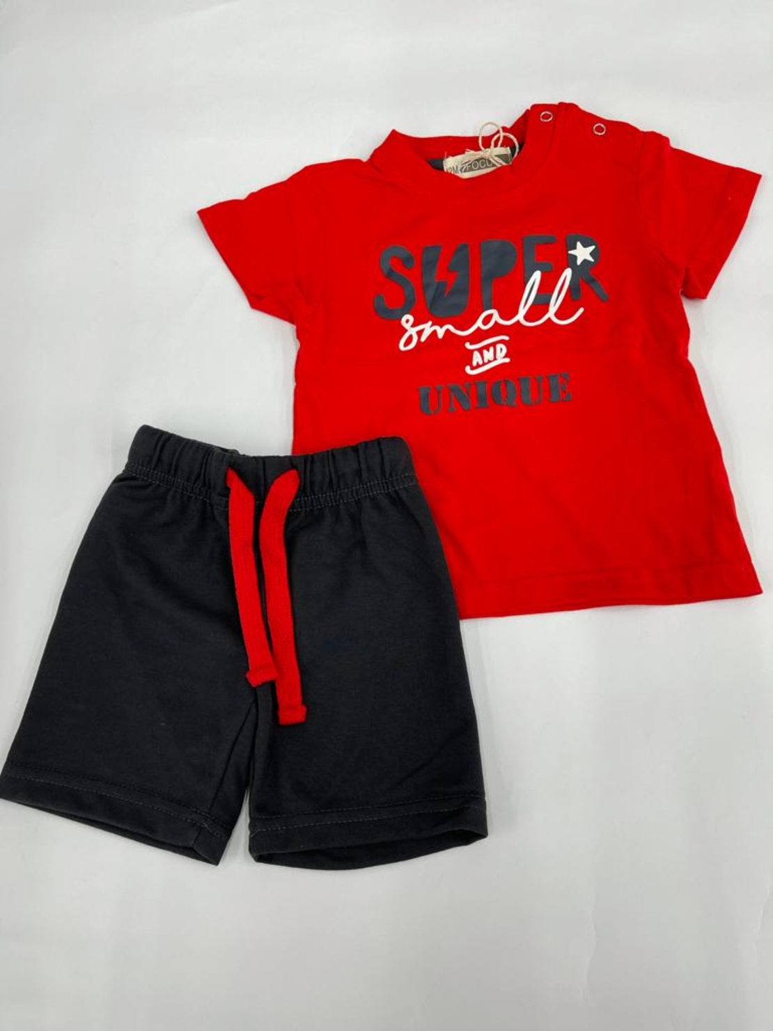 חליפת בייבי בנים 100% כותנה FOCUS (אדום\כחול\שחור) 