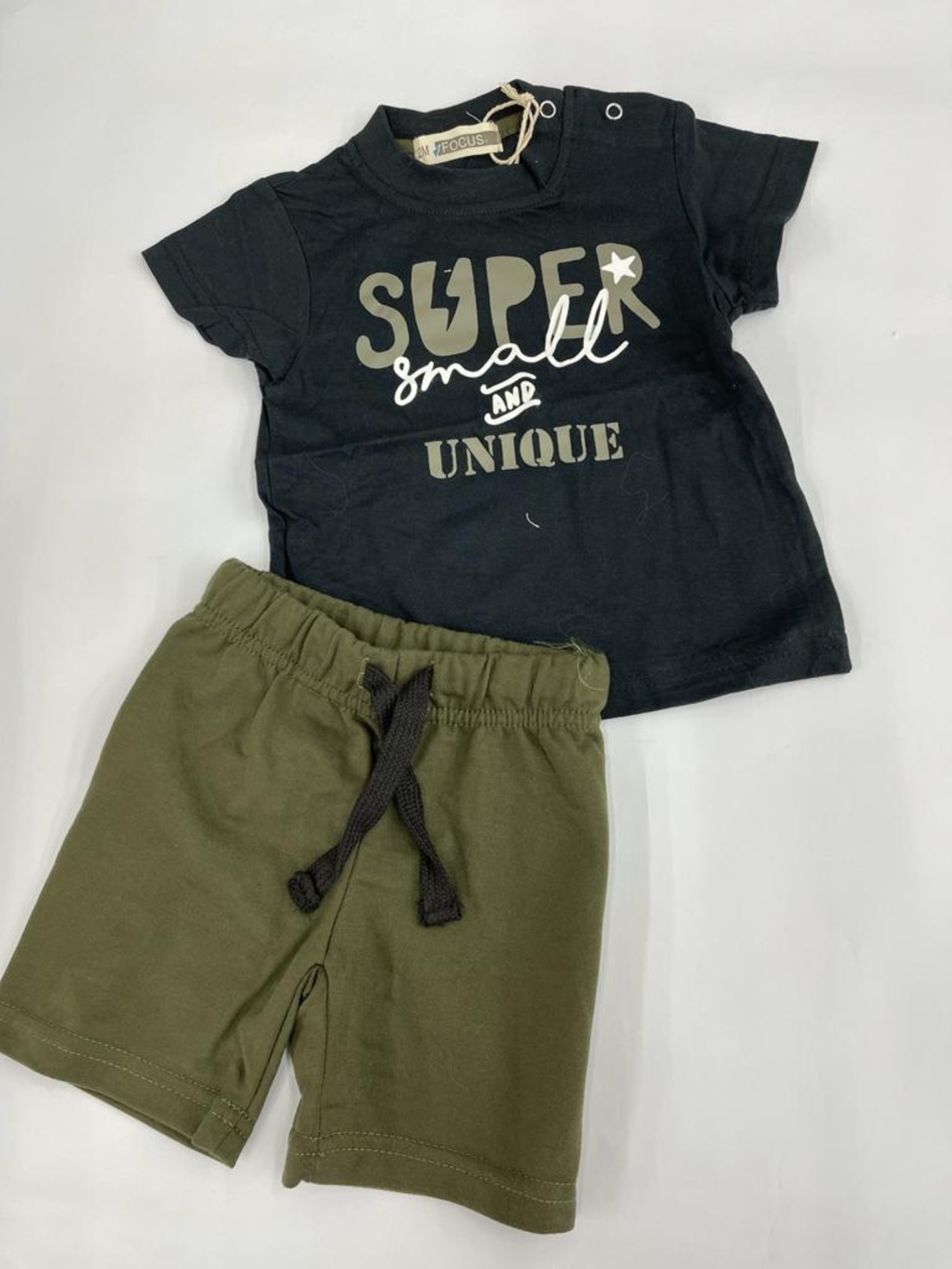 חליפת בייבי בנים 100% כותנה FOCUS (אדום\כחול\שחור) 