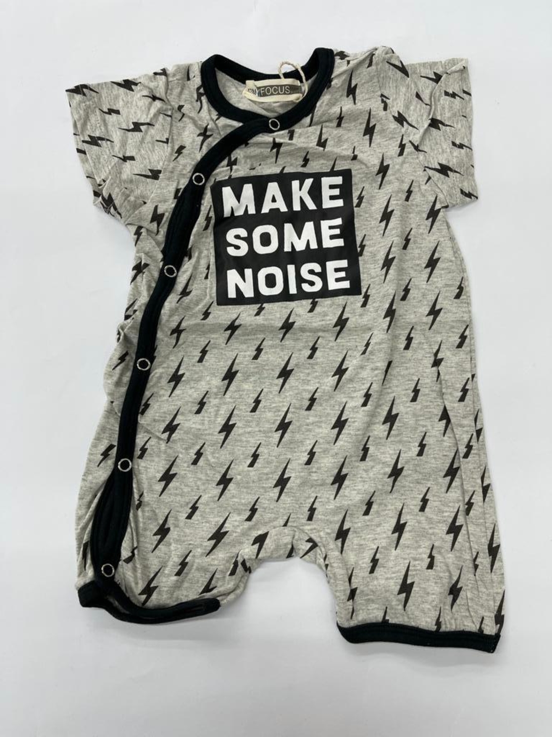 אוברול בייבי בנים 100% כותנה (שחור\אפור\אפור עכבר) 