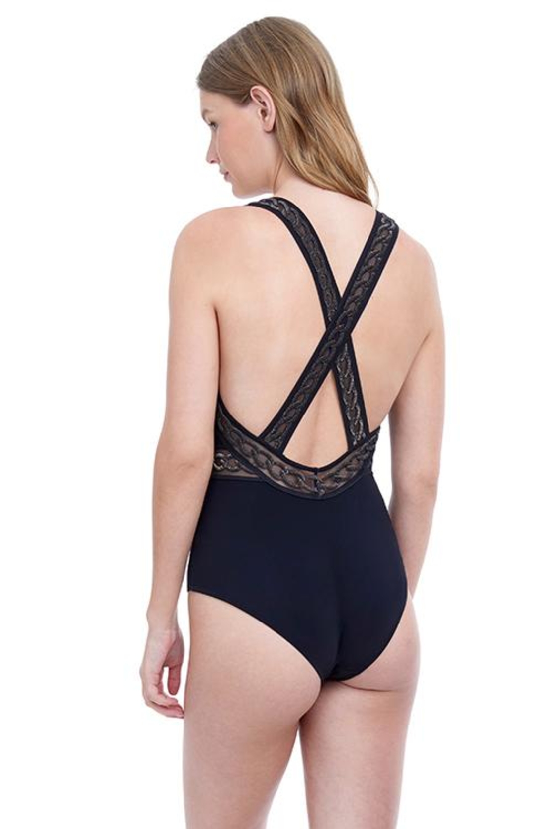 GOTTEX בגד ים שלם מפתח מרובע BURLESQUE