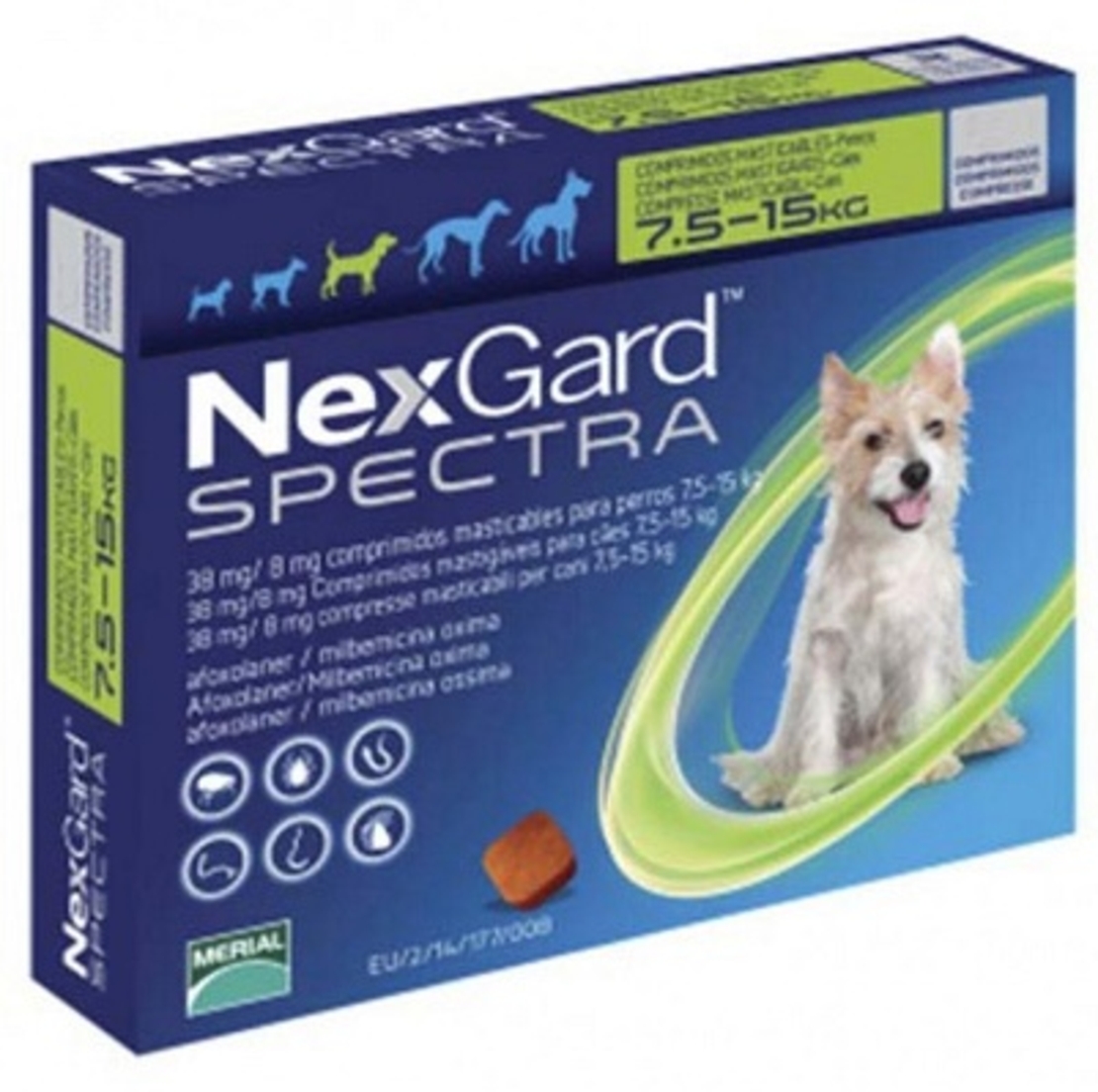 נקסטגארד ספקטרה-הדברה מקיפה בחטיף לכלב במשקל 7.5-15 ק