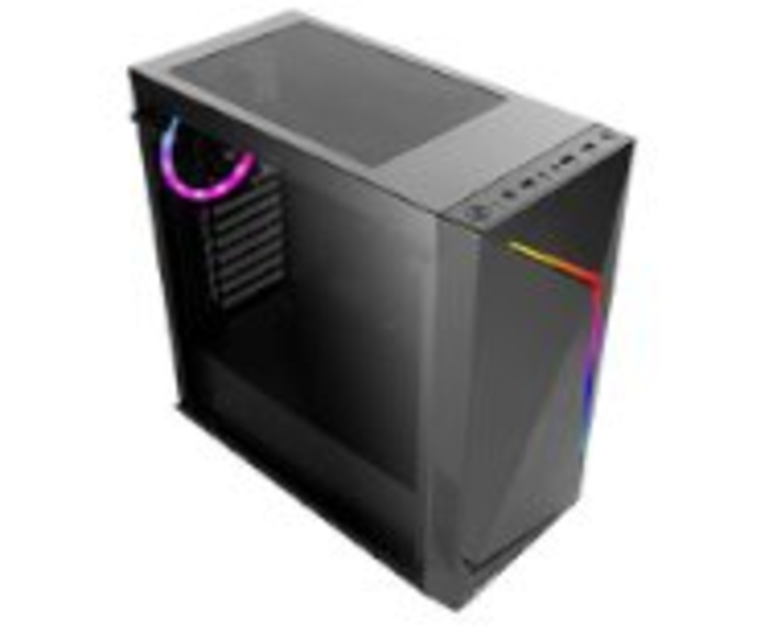 מארז גיימינג עם פס לד קדמי ומאורר ARGB אחורי ANTEC NX300 Black