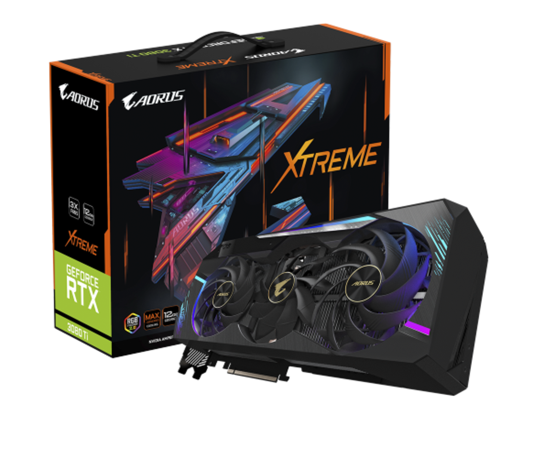כ.מסך AORUS Geforce RTX 3080 Ti XTREME 12G PCIE4.0 LHR