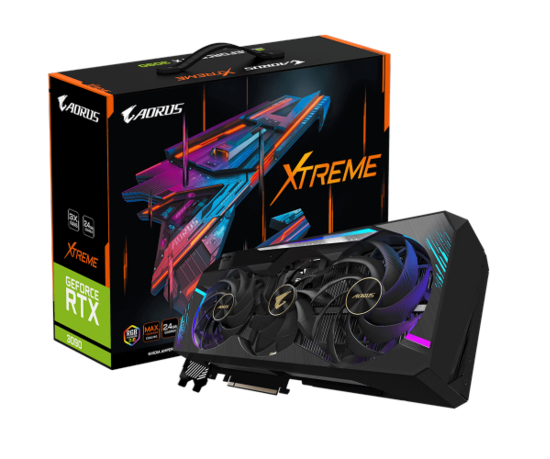 כרטיס מסך GIGABYTE AORUS GeForce RTX 3090 EXTREME GDDR6X 24GB RGB