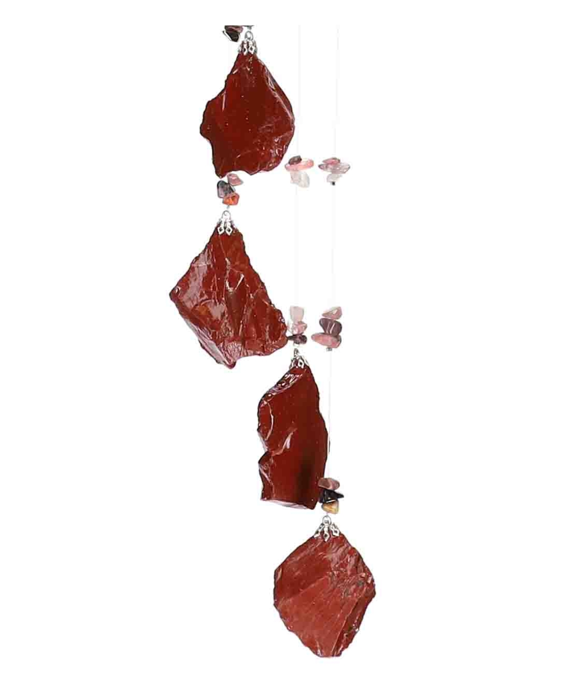 מובייל ספירלה משולב ג'אספר אדום גולמי  6 זרועות 45 ס