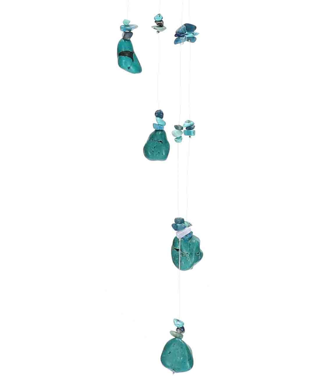 מובייל ספירלה משולב אבני טורקונייט מוחלקות 6 זרועות 45 ס