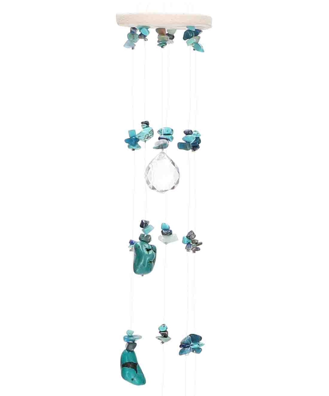 מובייל ספירלה משולב אבני טורקונייט מוחלקות 6 זרועות 45 ס