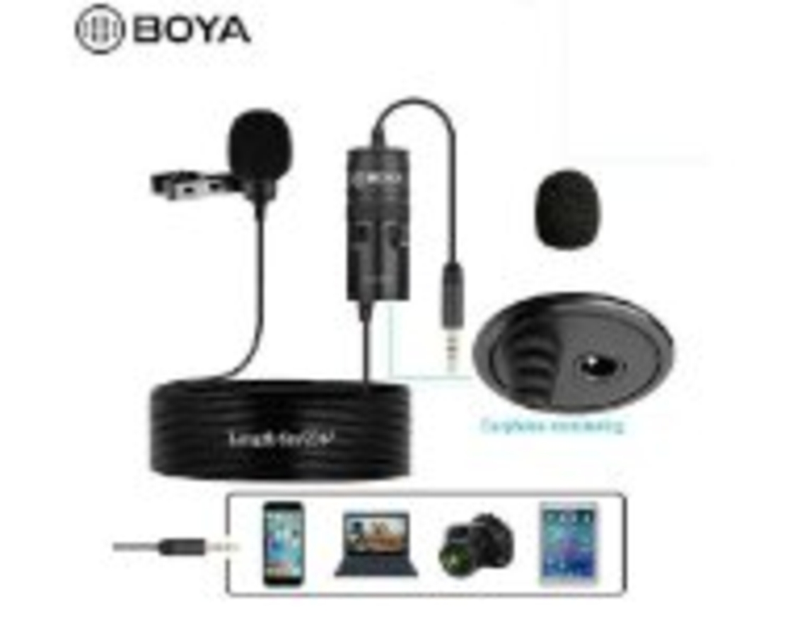 מיקרופון דו כיווני דש מקצועי חיבור Boya BY-M1 pro PL 2.5