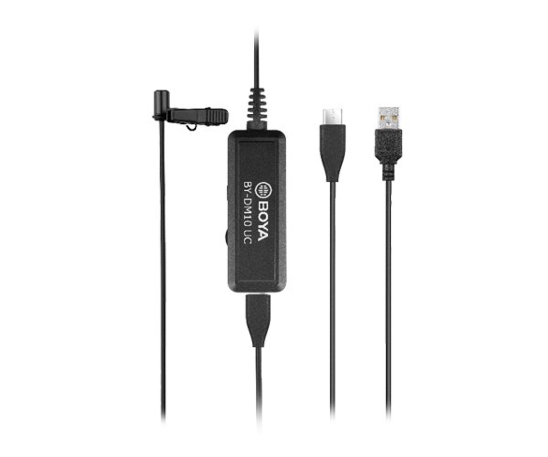 מיקרופון דש כל כיווני בחיבור BOYA BY-DM10 UC USB-A/C