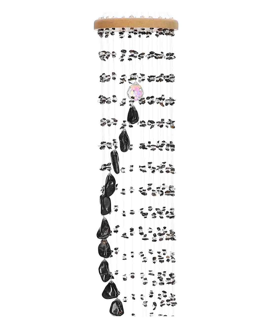 מובייל ספירלה משולב אבני אוניקס מוחלקות 25 זרועות 120 ס