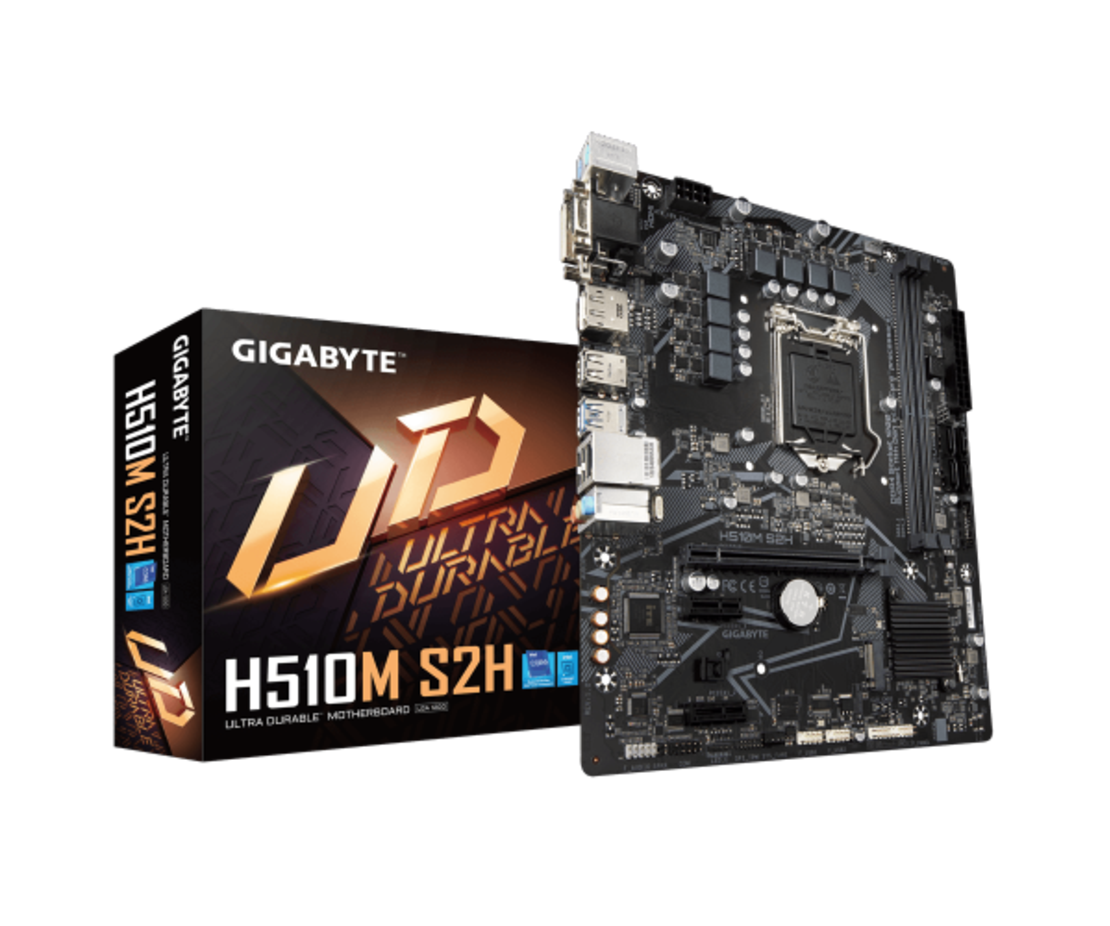 לוח דור 11 Gigabyte H510M S2H LGA1200 PCIE4.0X16 VGA DVI DP HDMI