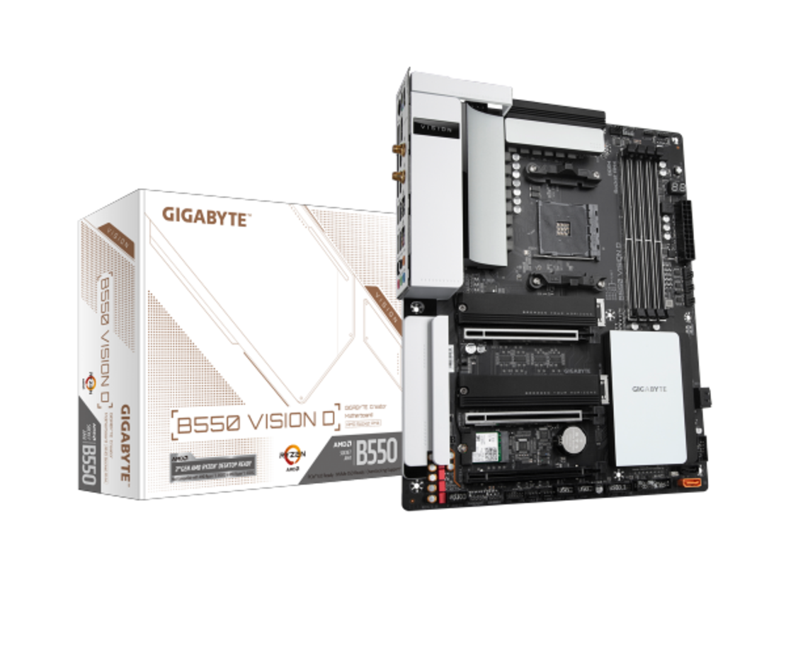 לוח אם למעבדי רייזן Gigabyte B550 VISION D AM4 PCIE 4.0 WIFI6 BT5