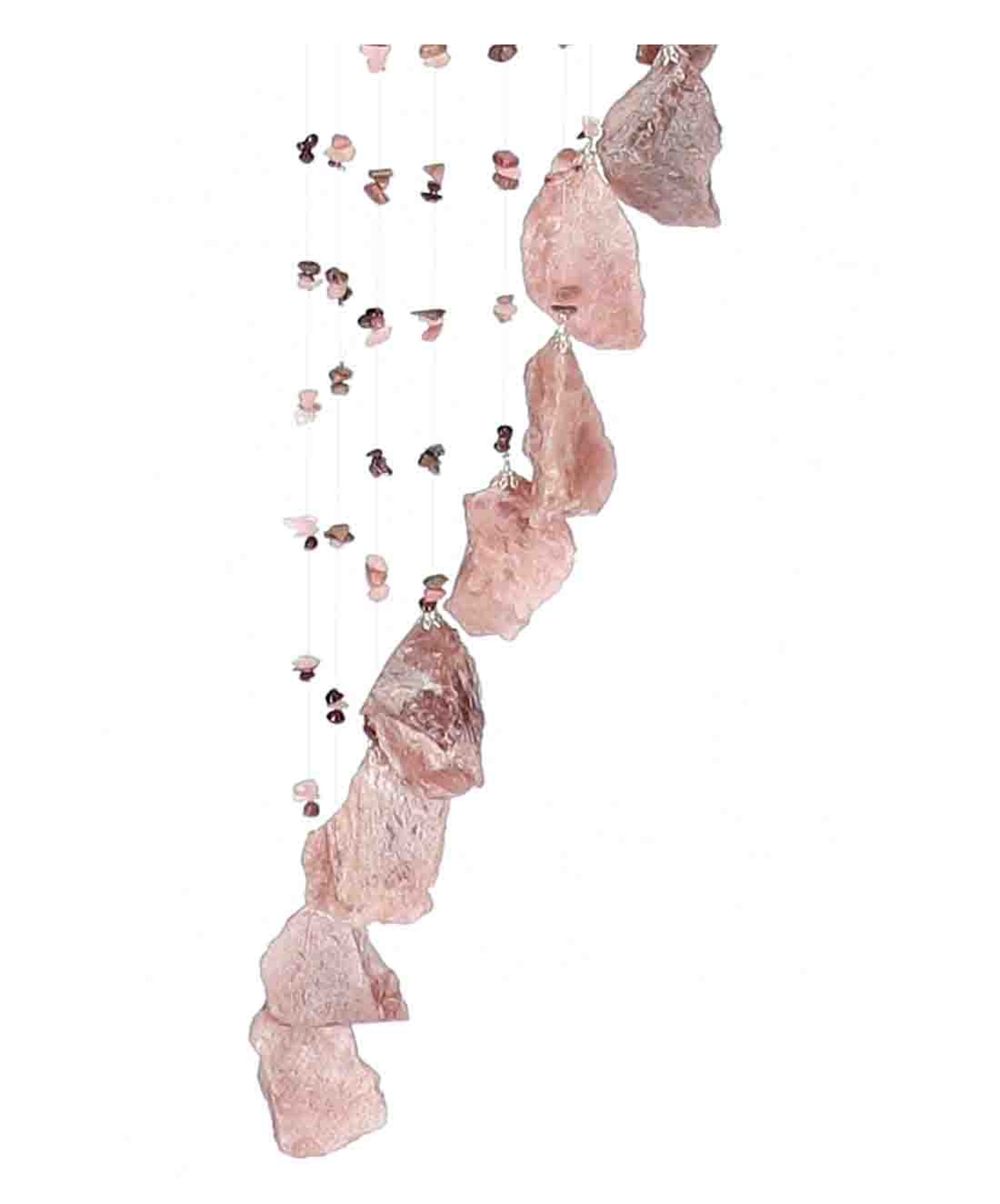 מובייל ספירלה משולב אבני קוורץ תות גולמיות 25 זרועות 120 ס