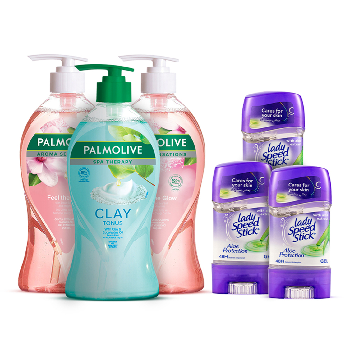 מארז LADIES מפנק, פלמוליב וליידי ספיד סטיק