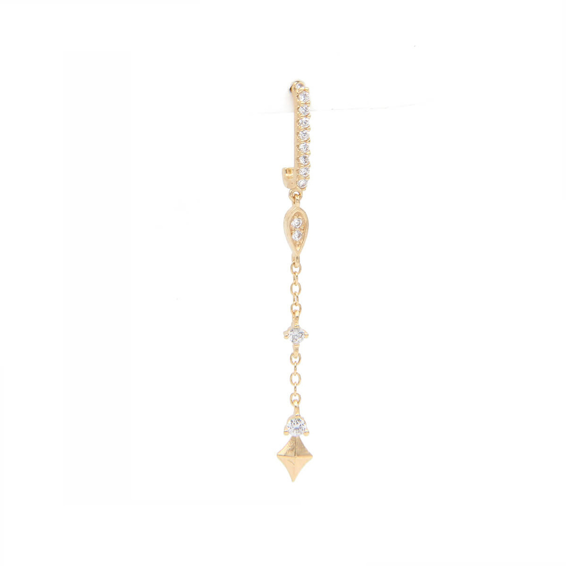 קומבינציית עגילים - CLAIRE - כסף 925 בציפוי זהב מיקרוני