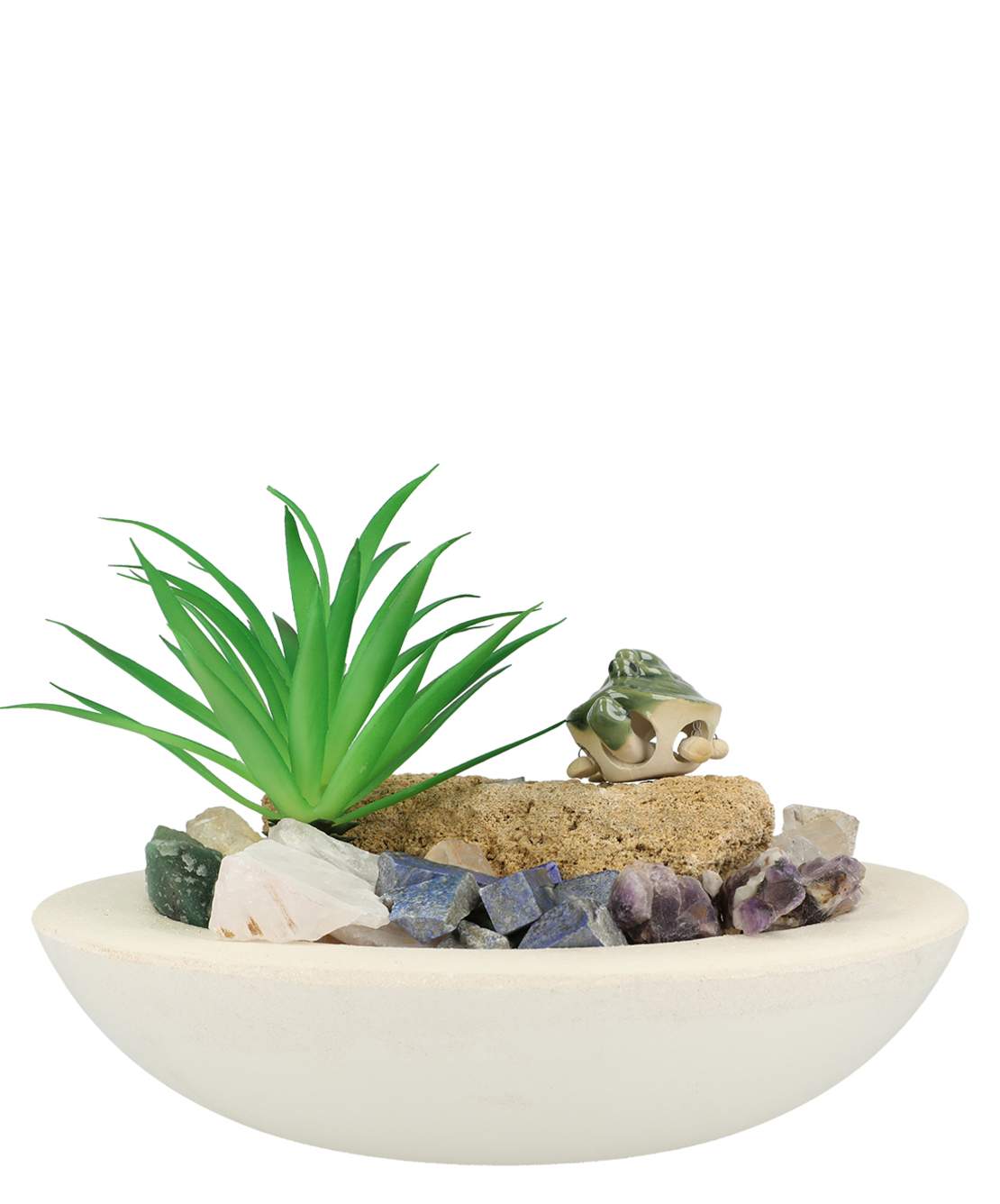 מזרקת מעיין נובע 7 צ'אקרות בקערה לבנה